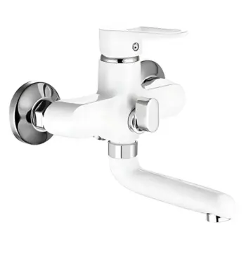 Змішувач для ванни Mixxus Elba 009 білий матовий з коротким виливом (MI6586)