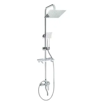 Душова колона Mixxus Premium CAPRI 009-J латунна хромована зі змішувачем та коротким виливом (MI6808)