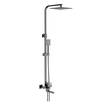 Душова колона MIXXUS KUB-009-J графітова з нержавіючої сталі SUS304 з коротким виливом (MI6845)