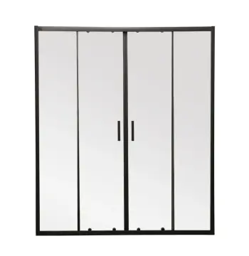 Дверь в нишу Mixxus Premium DIVERSE SD01-160x185-TR Black прозрачное стекло 5мм (MI6879)