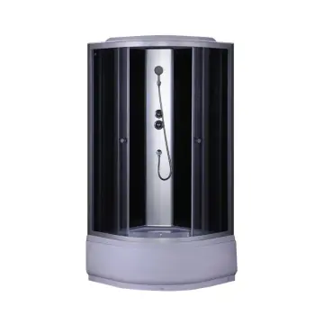 Бокс душовий без гідромасажу Mixxus STRONG SB01-90x90x215-GR SATIN з високим піддоном (MI6885)
