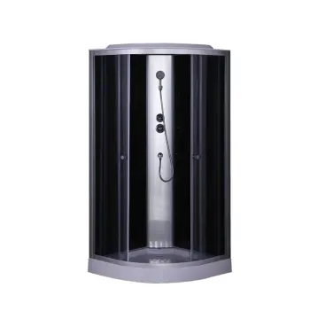 Бокс душовий без гідромасажу Mixxus STRONG SB02-90x90x215-GR SATIN з низьким піддоном (MI6887)