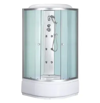 Бокс душовий з гідромасажем Mixxus STRONG SBH01-90x90x215-FB SATIN з високим піддоном (MI6888)