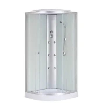 Бокс душовий з гідромасажем Mixxus STRONG SBH02-90x90x215-FB SATIN низький піддон (MI6890)