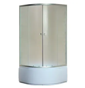 Душова кабіна з високим піддоном Mixxus PLAIN SCT01-90x90x195-FB SATIN матове скло 4мм (MI6894)