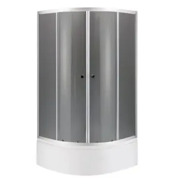 Душова кабіна з високим піддоном Mixxus PLAIN SCT01-90x90x195-GR SATIN сіре тоноване скло 4мм (MI6895)