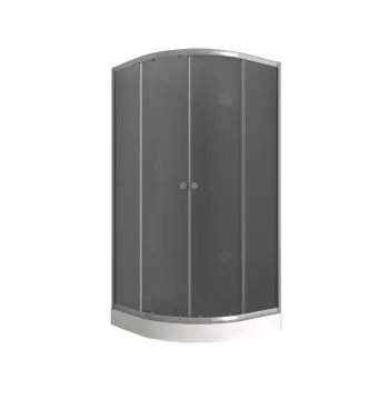Душова кабіна з низьким піддоном Mixxus PLAIN SCT02-90x90x195-GR SATIN сіре тоноване скло 4мм (MI6898)