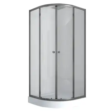 Душова кабіна з низьким піддоном Mixxus PLAIN SCT02-90x90x195-TR GRAPHITE прозоре скло 4мм (MI6901)