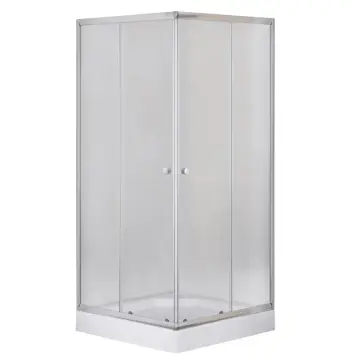Душова кабіна з низьким піддоном Mixxus CUBIC SCT01-100x100x195-FB CHROME матове скло 4мм (MI6904)