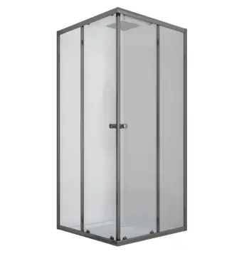 Душова кабіна без піддону Mixxus CUBIC SC01-90x90x185-TR GRAPHITE прозоре скло 4мм (MI6907)