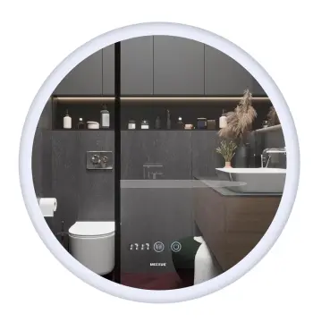 Дзеркало MIXXUS PLAIN MC10-80 з LED Touch, Anti-fog, димером, рег. яскравості, годинником (MI6932)