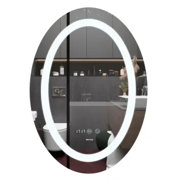 Дзеркало MIXXUS PLAIN MV02-60x80 з LED Touch, Anti-fog, димером, рег. яскравості, годинником (MI6933)