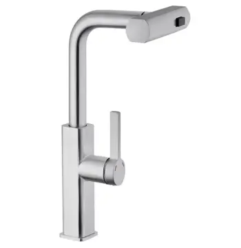 Змішувач для кухні Mixxus Premium HAMMER 014 латунний хром з висувним виливом (MI6953)