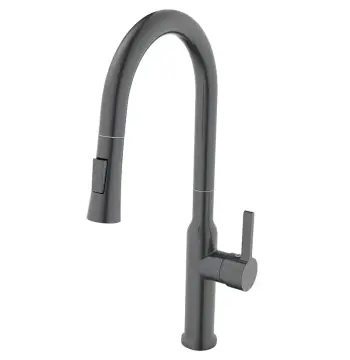 Змішувач для кухні Mixxus Premium PULL 014 латунний, графіт, з висувним виливом (MI6959)