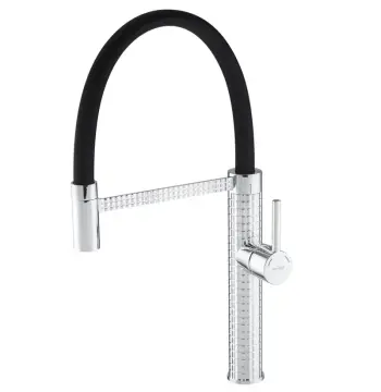 Змішувач для кухні Mixxus Premium Oliwer 017 REFL.BLACK латунний з гнучким виливом (MI6965)