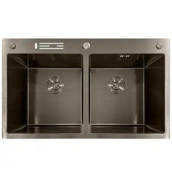 Мийка з нерж. сталі MIXXUS MH8350-DK NANO-BLACK (3.0/0.8) (Колір графіт) (MI7053)
