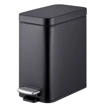 Відро для сміття з плавним закриттям прямокутне MIXXUS PREMIUM QUADRO-TC0105 BLACK 5 л (колір чорний) (MI7061)