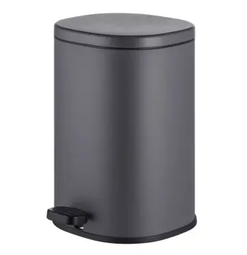 Відро для сміття з плавним закриттям овальне MIXXUS PREMIUM OLIVARY-TC0105 GRAPHITE 5 л (колір графіт) (MI7063)