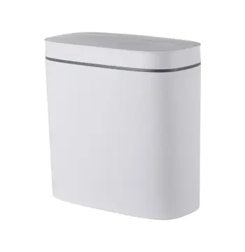 Відро для сміття сенсорне овальне MIXXUS FLAT-TC0109 WHITE 9 л (колір білий) (MI7074)