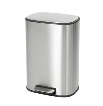 Відро для сміття з плавним закриттям овальне MIXXUS PREMIUM DIVERSE-TC0105 SS COLOR 5л (колір нержавійка) (MI7078)