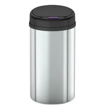 Відро для сміття сенсорне кругле MIXXUS PREMIUM ELLIPSE-TC0109 CHROME-BLACK 9 л (колір хром з чорним) (MI7083)