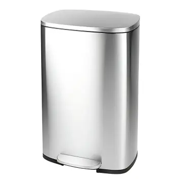 Відро для сміття з плавним закриттям прямокутне MIXXUS BEVEL-TC0112 SS COLOR 12л (колір нержавійка) (MI7087)