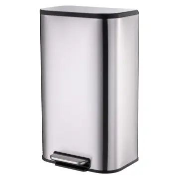 Відро для сміття з плавним закриттям прямокутне MIXXUS CUBIC-TC0112 SS COLOR 12л (колір нержавійка) (MI7089)