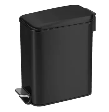 Відро для сміття з плавним закриттям прямокутне MIXXUS DIVERSE-TC0312 BLACK 12 л (колір чорний) (MI7091)