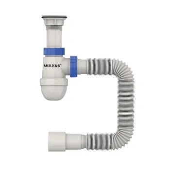 Сифон для умывальника MIXXUS SU-06-A 1 1/2"x40 с пластиковым выпуском (MI8183)
