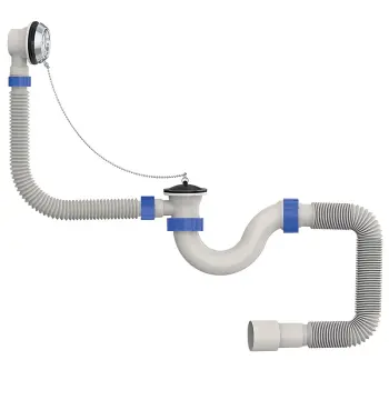 Сифон для ванни MIXXUS SV-01-A 1 1/2" прямоточний з випуском та переливом (MI8201)