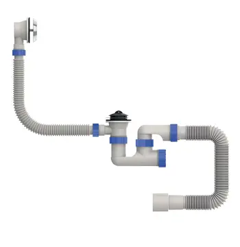 Сифон для ванни MIXXUS SV-02-A 1 1/2" з ревізією, випуском та переливом (MI8202)