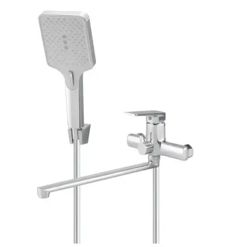 Змішувач для ванни Mixxus Premium Ares 006 латунний хромований з довгим поворотним виливом 323 мм (MI8257)