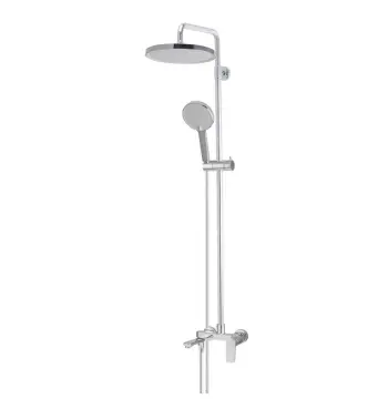 Душова колона зі змішувачем Mixxus Premium Matis 009-J латунна хромована з коротким виливом (MI8265)
