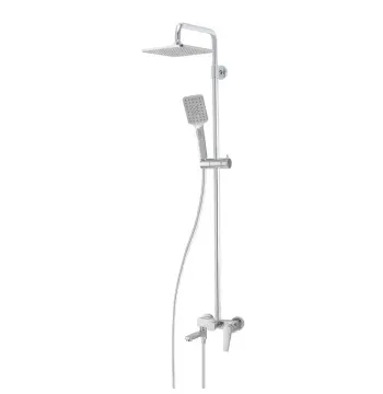 Душова колона зі змішувачем Mixxus Premium Lazar 009-J латунна, колір хром, з коротким виливом (MI8272)
