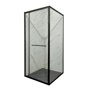 Душова кабіна без піддону Mixxus Premium Quadro SC01-90x90x195-TR Black прозоре скло 6мм (MI8292)