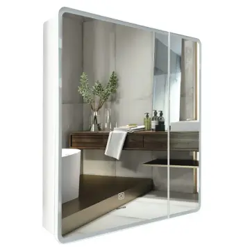 Дзеркальна шафка MIXXUS PREMIUM OLIVARY CM01-60x70x13 з LED Touch, димером, рег. яскравості (MI8294)