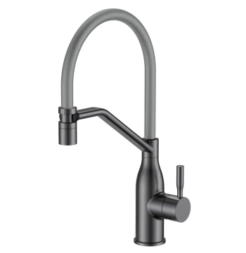 Змішувач для кухні MIXXUS PREMIUM GRAVITY 017 NUT GRAPHITE REFL.GRAY (Колір графіт+силік. вилив сірий) (MI8409)