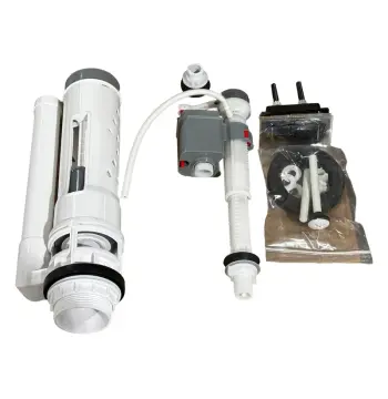 Комплект арматури: MIXXUS BUTTON-1803-1/2" спускна 2-х кнопочна + наповнювальна з нижнім підведенням, пластикове різьблення 1/2" (MI8412)