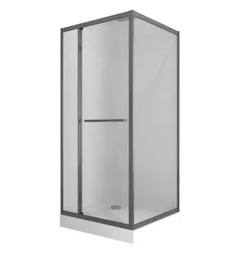 Душова кабіна з низьким піддоном Mixxus Style SCT01-90x90x200-TR Graphite прозоре скло 6мм (MI8432)