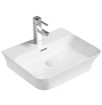 Раковина підвісна-накладна MIXXUS PREMIUM BEVEL-0201 485х410х125mm (отвір під змішувач, перелив) (MP6480)