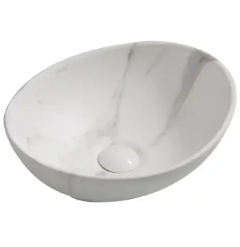 Раковина накладна MIXXUS PREMIUM ELLIPSE-0108 MARBLE 400х330х145mm (MP6526)