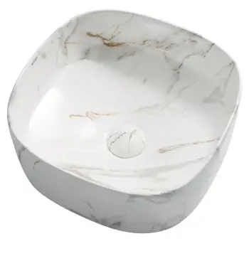 Раковина накладна MIXXUS PREMIUM DIVERSE-0104 MARBLE 370х370х135mm (MP6537)
