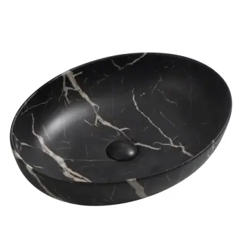 Раковина накладна MIXXUS PREMIUM ELLIPSE-0102 MARBLE 515х400х130mm (MP6552)