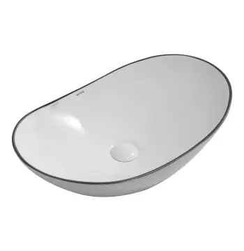 Раковина накладна MIXXUS PREMIUM WAVE-0105 EDGE BLACK 620х360х160mm (MP6556)
