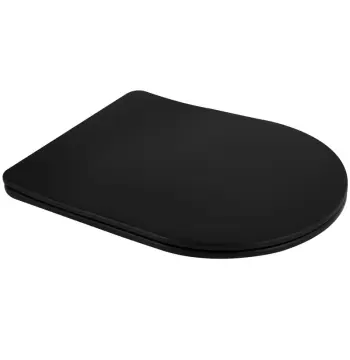 Сидіння-кришка для унітазу MIXXUS PREMIUM SEAT COVER ELLIPSE-BEVEL-2001 BLACK 463х361х50mm дюропластове швидкознімне з мікроліфтом (MP6615)