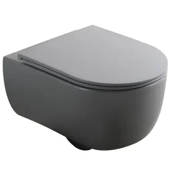 Унітаз підвісний MIXXUS PREMIUM TOPPER-0303-R GRAY 495x370x350mm система змиву RIMLESS (MP6657)