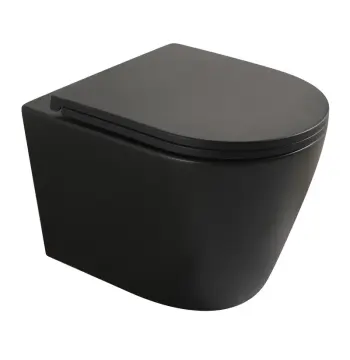 Унітаз підвісний MIXXUS PREMIUM BEVEL-0304-T1 BLACK 480x360x360mm система змиву TORNADO 1.0 (MP6677)