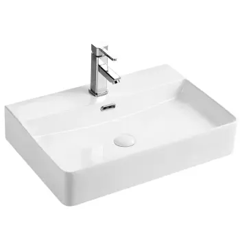 Раковина подвесная-накладная MIXXUS PREMIUM QUADRO-0204 600х420х130mm (отверстие под смеситель, перелив) (MP6719)