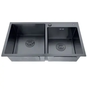 Мийка з нерж. сталі ZERIX ZH7843D-215 NANO-BLACK (3.0/0.8) (MX1594)