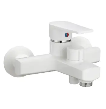 Змішувач для ванни Plamix Leo-009 Euro White пластиковий одноважільний без шланга та лійки (PM0633)